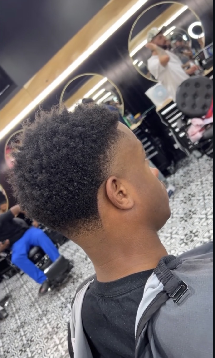 Afro with fade