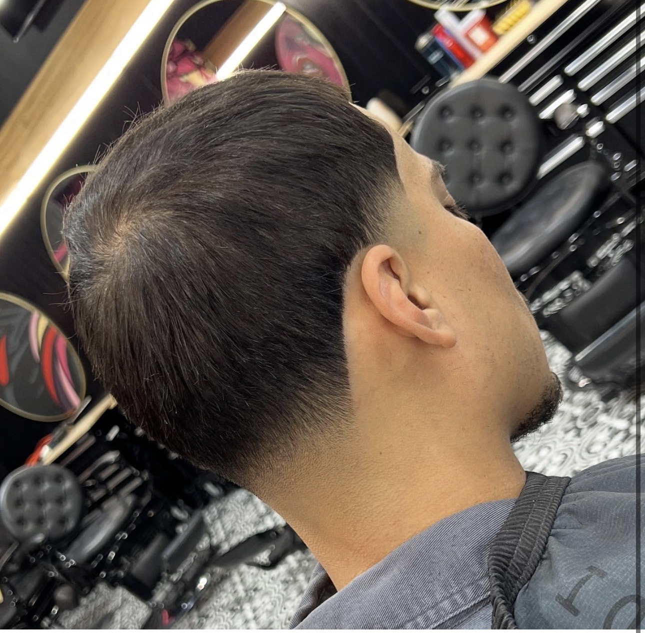 Slick back fade